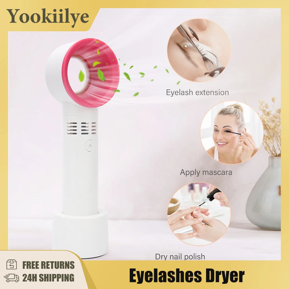 

Usb Charging Eyelashes Dryer Plant False Lashes Bladeless Fan Grafted Eyelashes Dedicated Dryer for Women Beauty Makeup Tools