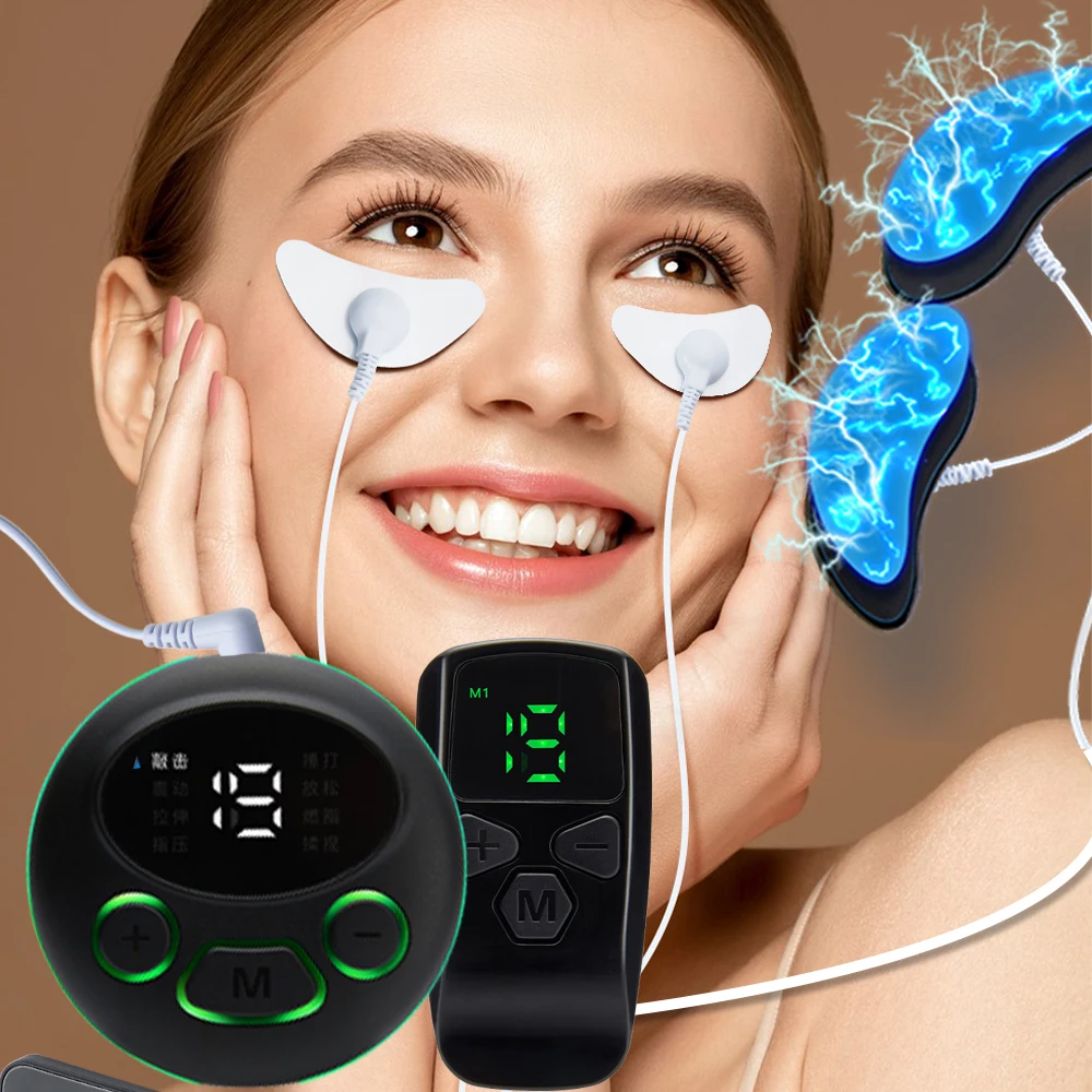 Facial Massager Facial Massage Instrument Beauty Instrument EMS Facial Massager For Face Muscle Stimulator Facial Lifting Pulse Electric V-Face Slim Eye Beauty Wrinkle Remover Skin Tighten