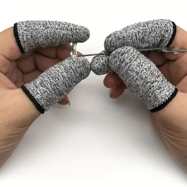 10Pcs 5-level Protection High Performance Anti Cutting Finger Gloves for Outdoor Work in Kitchen 5
