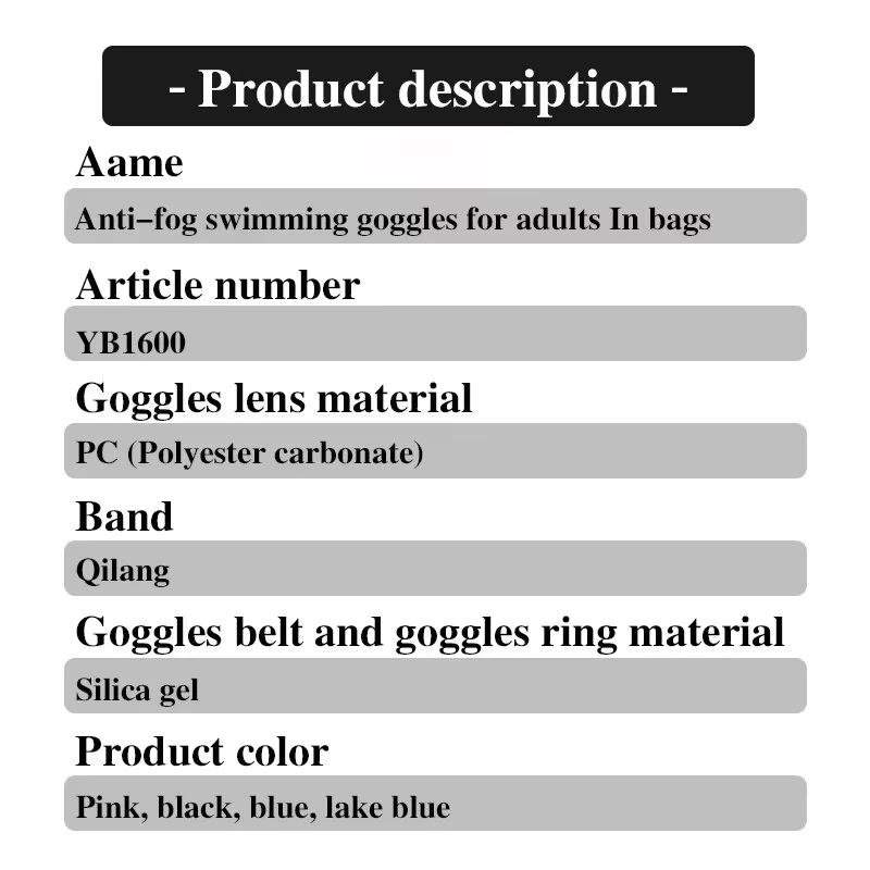 Silicone Goggle Women HD Men's Waterproof and Anti-fog Diving Equipment Small Frame Adult Swimming Glasses for Childre 2
