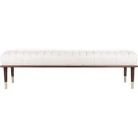 Cream Mid-Century Bench Couture Flannery 1