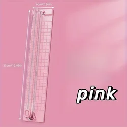 Compact A3 Paper Trimmer - Ideal for School, Home, and Office Use (Pink)