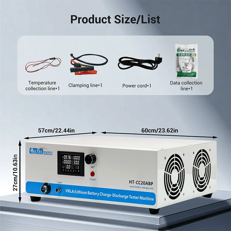 Heltec 9-99V 20A Single Channel VRLA/Lithium Battery capacity Tester/Discharge Digital Display Load Tester for NiMH Lipo/Lifepo4