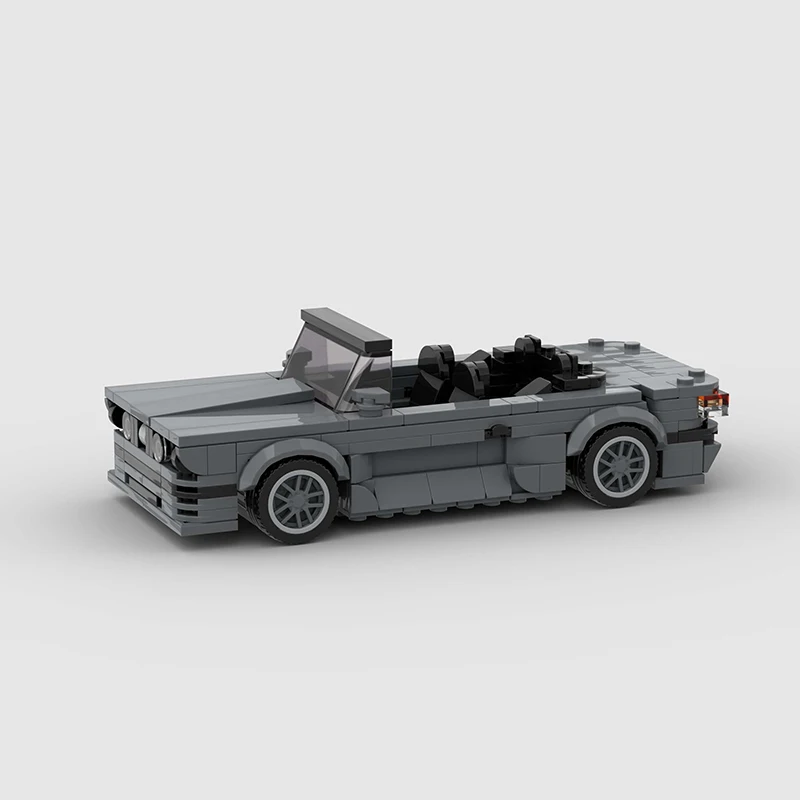 오픈 카 스피드 챔피언 레이싱 시티 카브리올레 MOC M3 E30 컨버터블 런어바잉 차량 모델 빌딩 블록 브릭, 어린이 장난감 선물