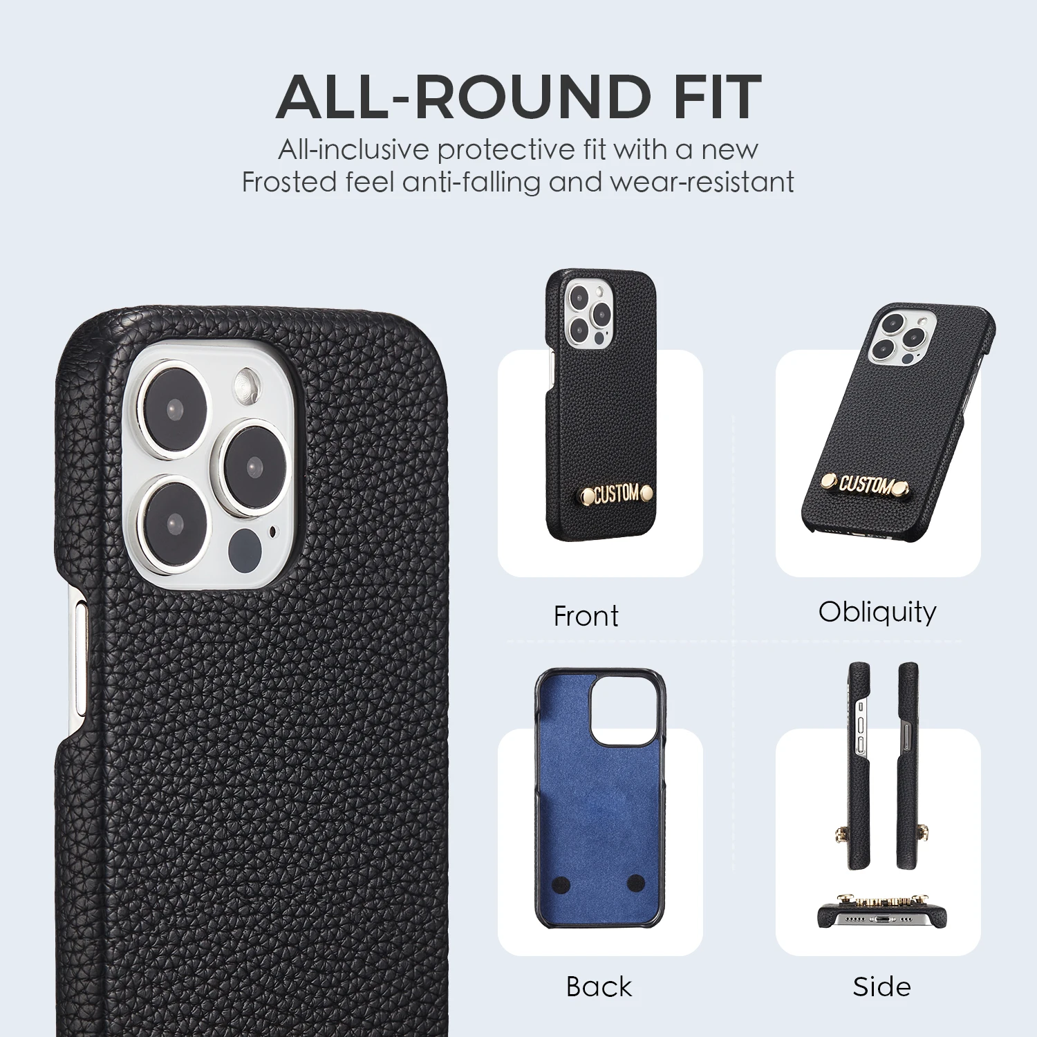 Personalized Custom Name Cute MIni Letters Luxury Leather Phone Case For IPhone15 14ProMax 14Plus 13Promax 13 12 11 XR 7P Cover