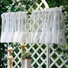 Korean Sweet Lace Flowers Short Curains for Kitchen Bottom Lace/Balls Half Curtains Geometric Pattern Curtains for Bedroom #A429 6