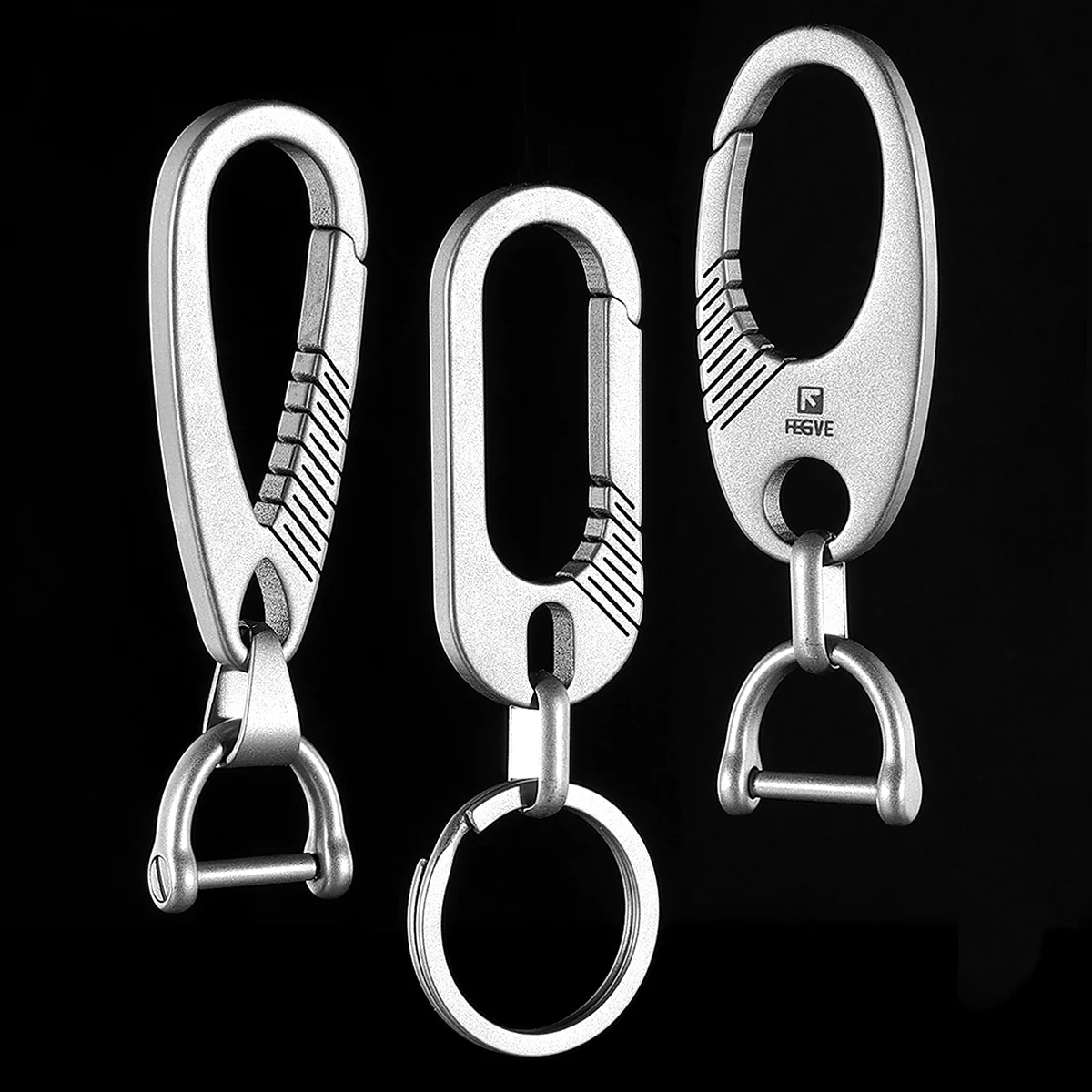 TitaniumKeychainBucklesMenEDCforCarKeyChainHorseshoeBuckleforKeyRingsHolderToolCarbinerJewelryAccessoriesGift-AliExpress36