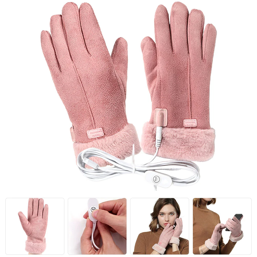 

USB Heated Gloves Heated Gloves Women Men Heating Gloves Thermal Gloves Outdoor Camping Skiing Motorcycle Bicycle Glove