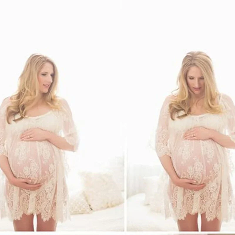 

Sexy Maternity Photography Prop Dress Lace Slip Pregnant Women Photoshoot Studio Clothing Pregnancy Dress