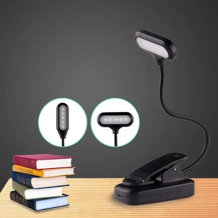 Lampe De Lecture Solaire Rechargeable à Pince - Col De Cygne Flexible - 3 Couleurs De Lumière (chaude, Jour, Blanche) - Avec Panneau Solaire