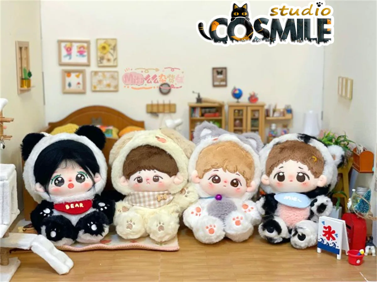 

Kpop Star Idol Panda Cat Neko Dog Inu Cow Animal Pajamas Cute Fashion Costume Stuffed Plushie 20cm Doll Only Clothes Clothing Mi