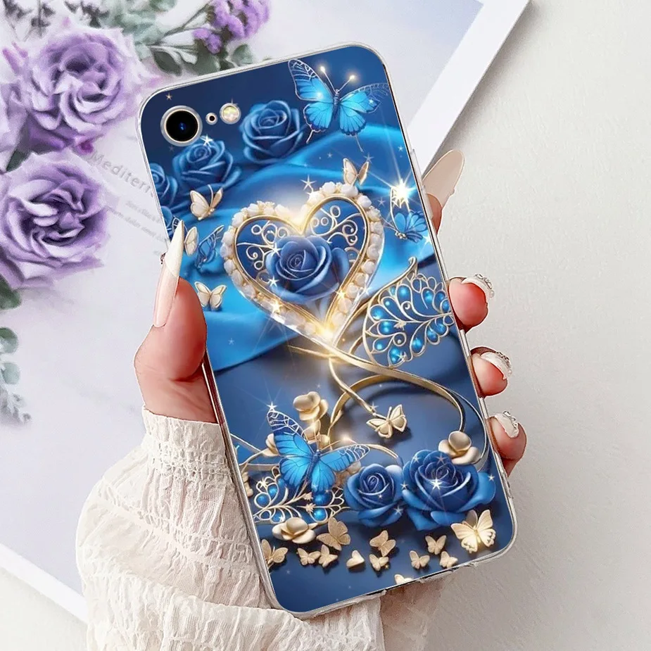 Cute Cat Painted Clear Silicone Soft Slim Phone Case