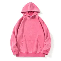 Hot Selling American Retro Washed Distressed Pure Cotton Hoodie for Men and Women Casual Pullover Outdoor Hooded Sweatshirt 2