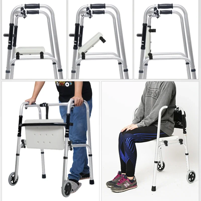 Aluminum Alloy Shower Chair  NonSlip Quad Cane, HeightAdjustable Mobility Aid, Ideal for Elderly and Stroke Patients 5
