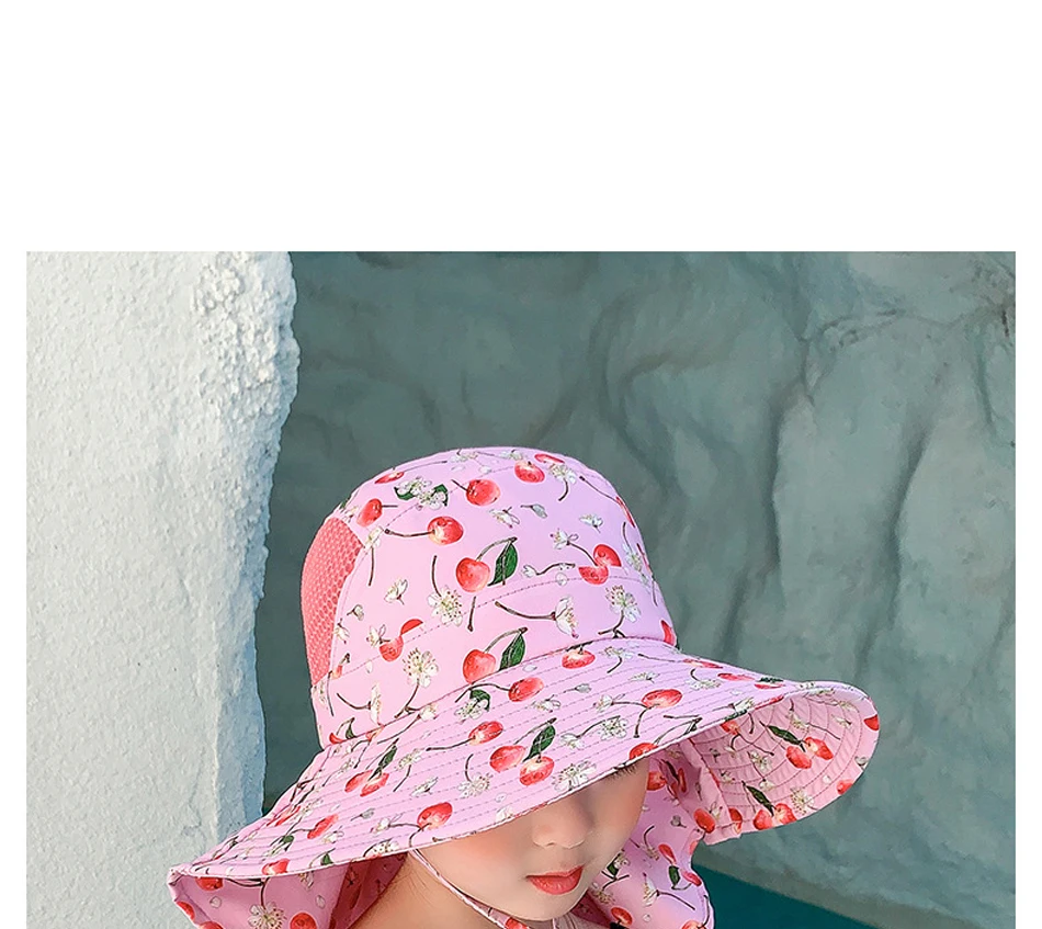 newborn socks for babies Summer Baby Bucket Hat 360° Wide Brim UV Protection Boys Girls Cap Children Panama Outdoor Beach Sun Hats Cartoon Fisherman Caps crochet baby accessories