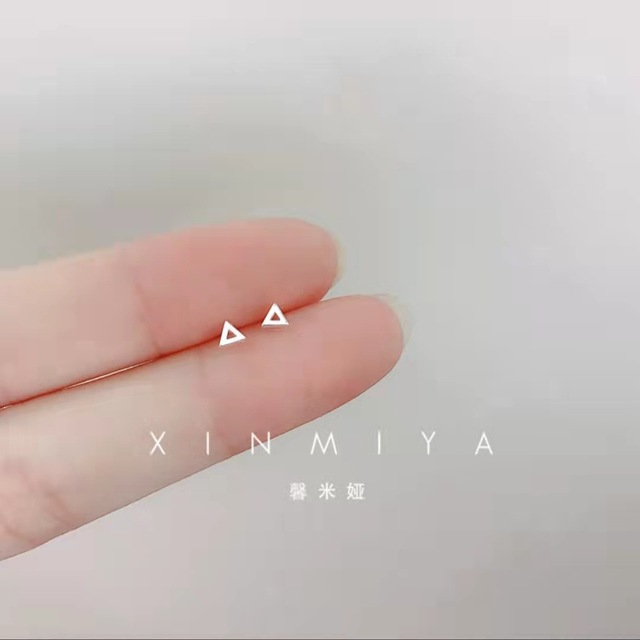 Sterling Silver Korean Mini Small Love Cross Stars Stud Earrings for Women Student Teen Banquet Wedding Jewelry Accessories