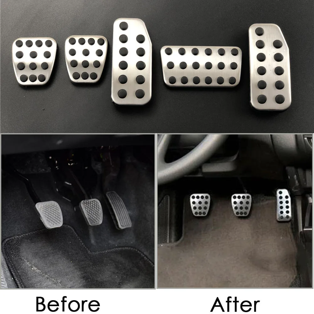Car Accessories Gas Brake Clutch Accelerator Pedal Pad Cover For Honda Fit Jazz GK5 City Vezel HRV XR-V 2011- car accessories car pedals pedal cover