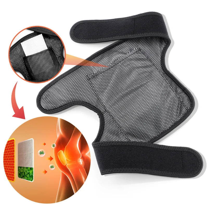 Black Infrared Electric Heating Knee Massager Joint Therapy Hot Compress Elbow Knee Pads Relax Vibration Massage Apparatus 6