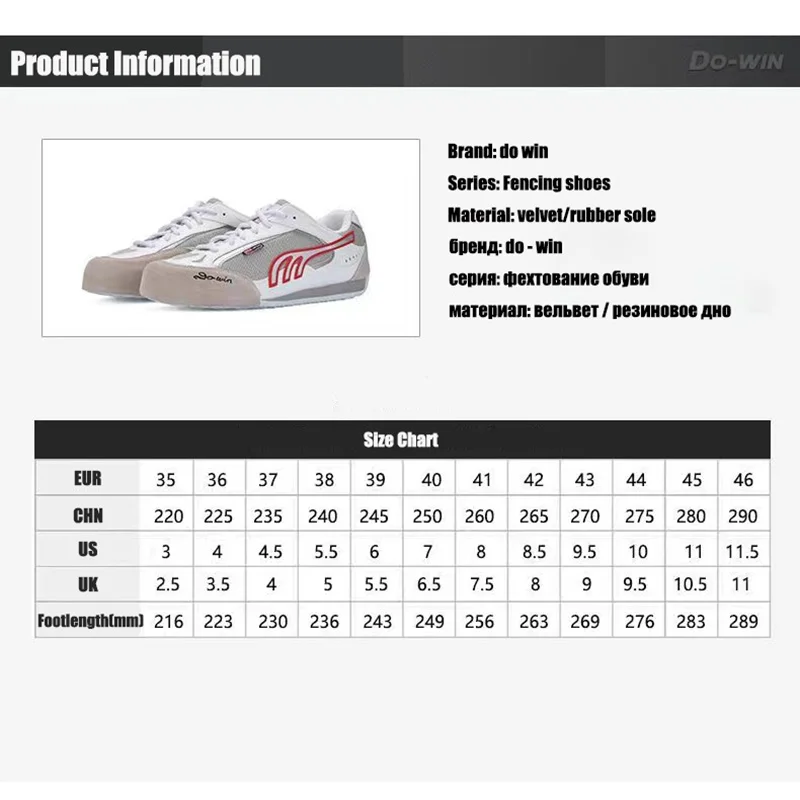 Description Picture 3 of itemPro Do-win Fencing Shoes for Men Women Breathable Anti-Slippery Fencing Sneakers Anti-Slippery Sneakers Lightweight Sneakers