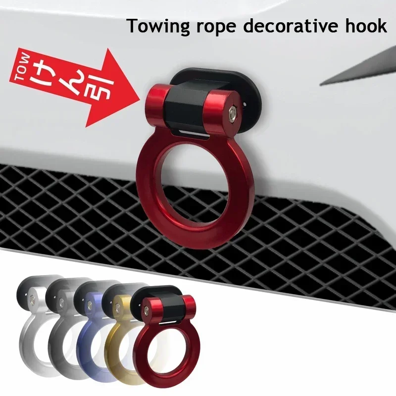 Universal Tow Hook Kit Car Simulation Tralier Tow Hook Kit ABS Bumper Car Sticker Adorn Only for Decoration Auto Accessories