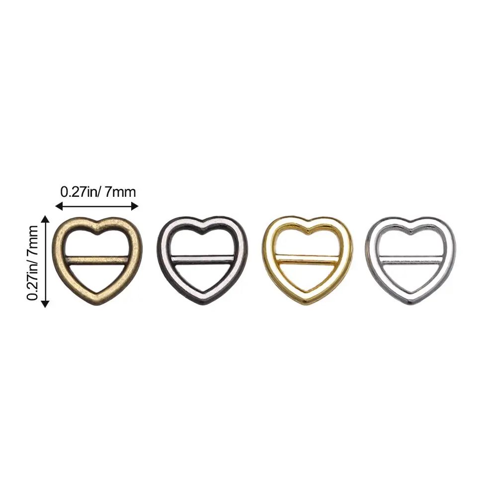Mini Heart Shaped Buckle for Doll Bags and Clothes
