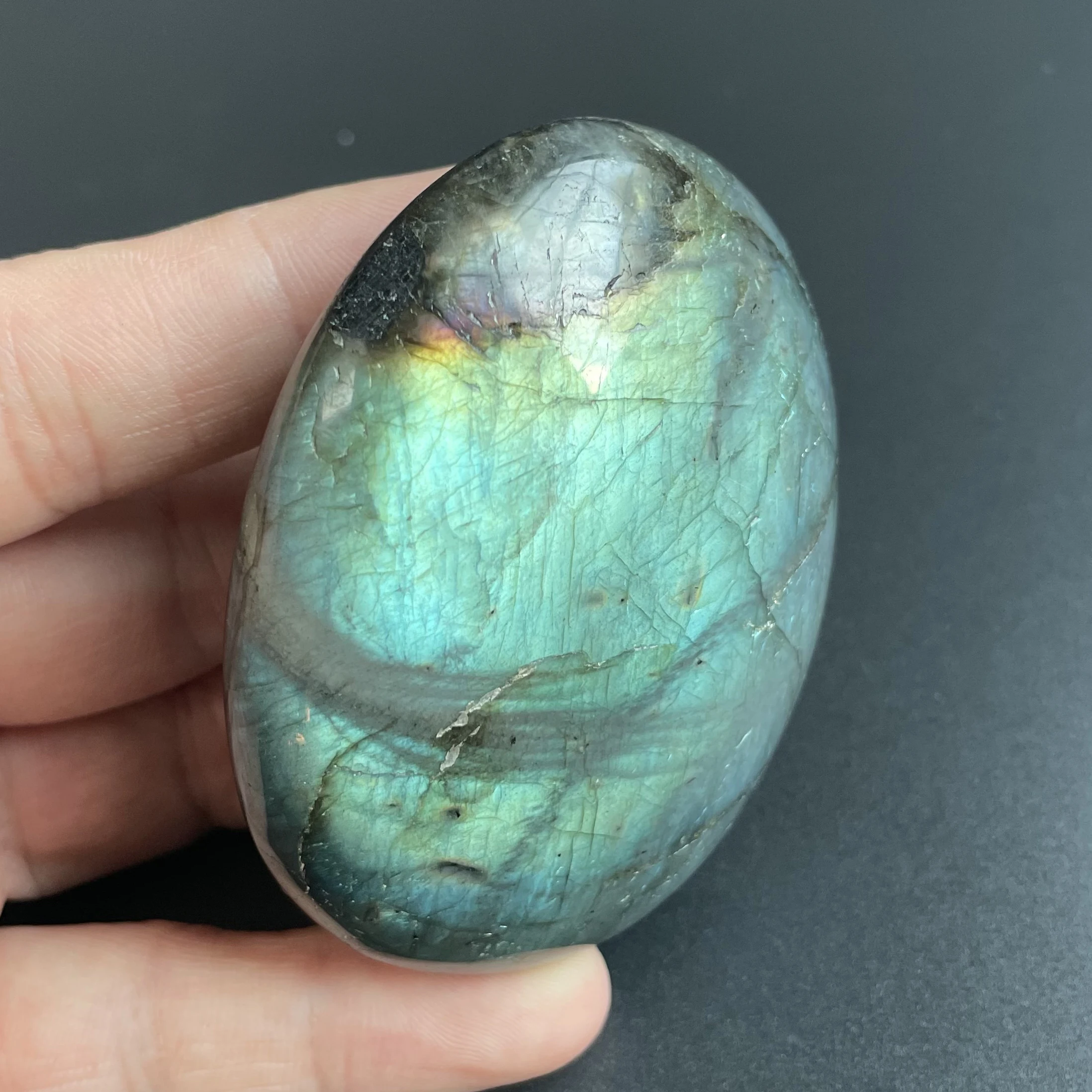 

109g Natural Crystal Labradorite Oval Quartz Polished Reiki Healing Exquisite Room Decor Moonstone Z109