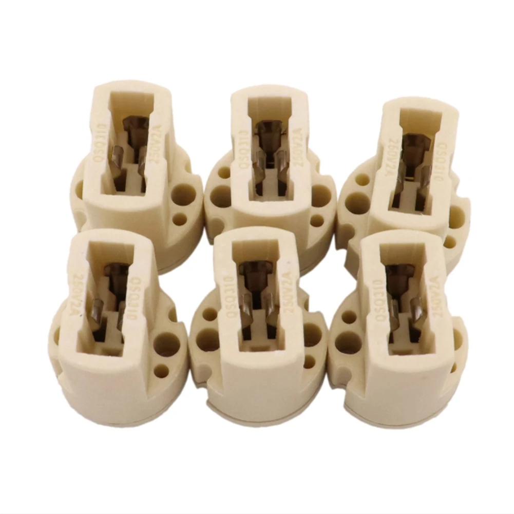 G9 Lamp Holder Socket With Cable For Halogen LED Bulbs Max. 500W 250V 2A Ceramic Light Bases Lighting Accessories 5Pcs