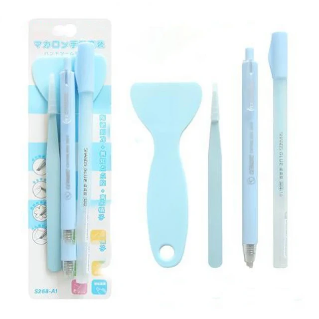 4pcs/set Cute Scrapbook Tools Macaron Utility Knife Glue Pen Mini Shovel  for Scrapbook Notebook Journal Korean Stationery Office - AliExpress