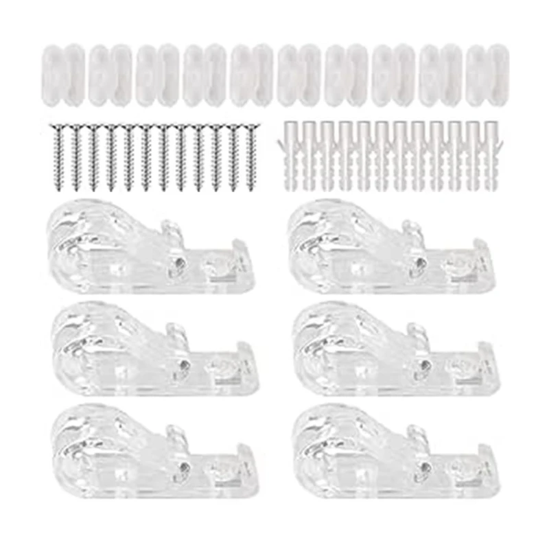 Clear Blind Cord Holder Roller Shade Safety Chain Retainer Cord Guide Fixation Hook for Blinds Beaded Chain Clip