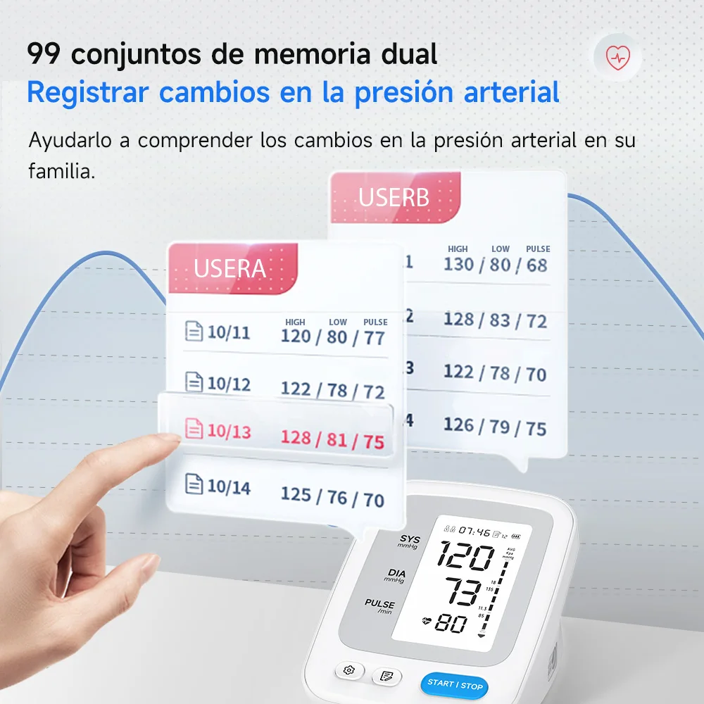 Yongrow Portable Digital Upper Arm Blood Pressure Monitor Measurement Tool Tonometer Sphygmomanometer baumanometro digitlal 5
