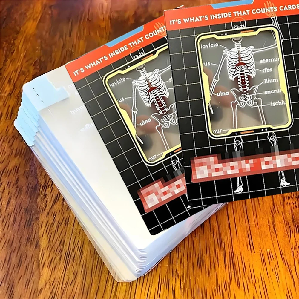 Mannequin The Body Deck Human Anatomy Playing Cards X-Ray Transparent Anatomy Poker Cards Skeleton Playing Cards 3D Image Cards