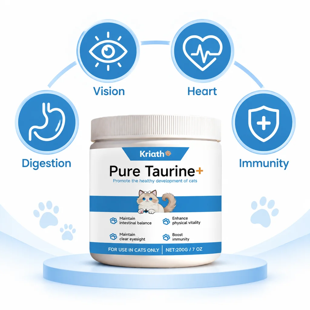 Cats Taurine Powder Support Daily Wellness Vision Digestion Immunity Pet Daily Care Nutrition Powder For Kitten Adult Cats