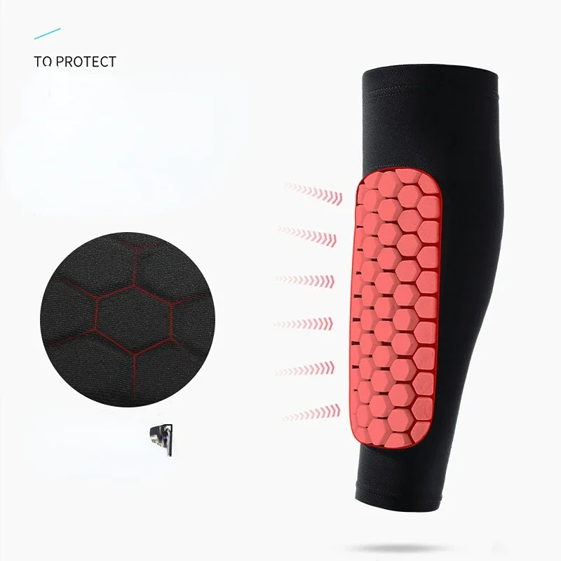 1pcsSoccer Shin Guards Outdoor Sport Honeycomb Anti-Collision Pads Protection Leg Tibia Football