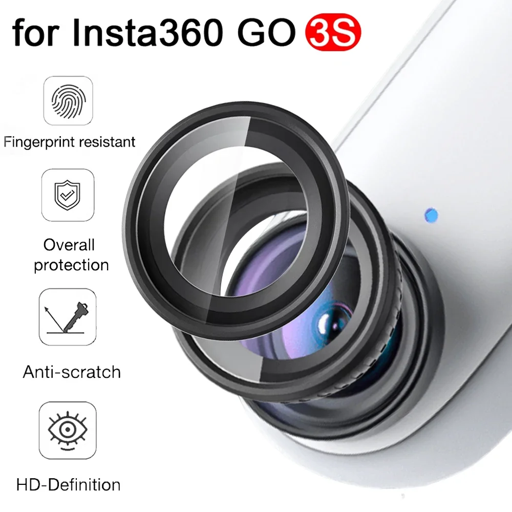 Upgrade Camera Lens Protective Cover for Insta360 GO 3S Tempered Glass Films Camera Lens Guard Action Video Cameras Accessories