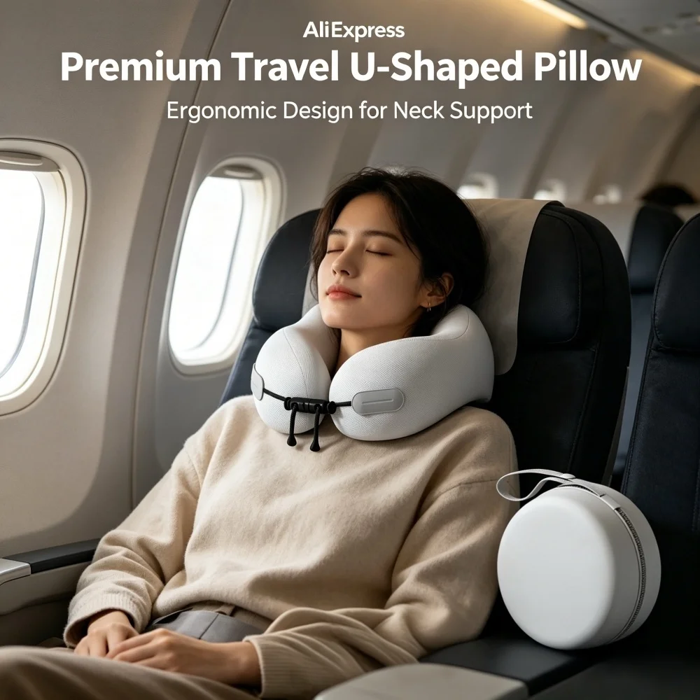 Ergonomic Travel Neck Pillow for Enhanced Comfort and Versatile Use