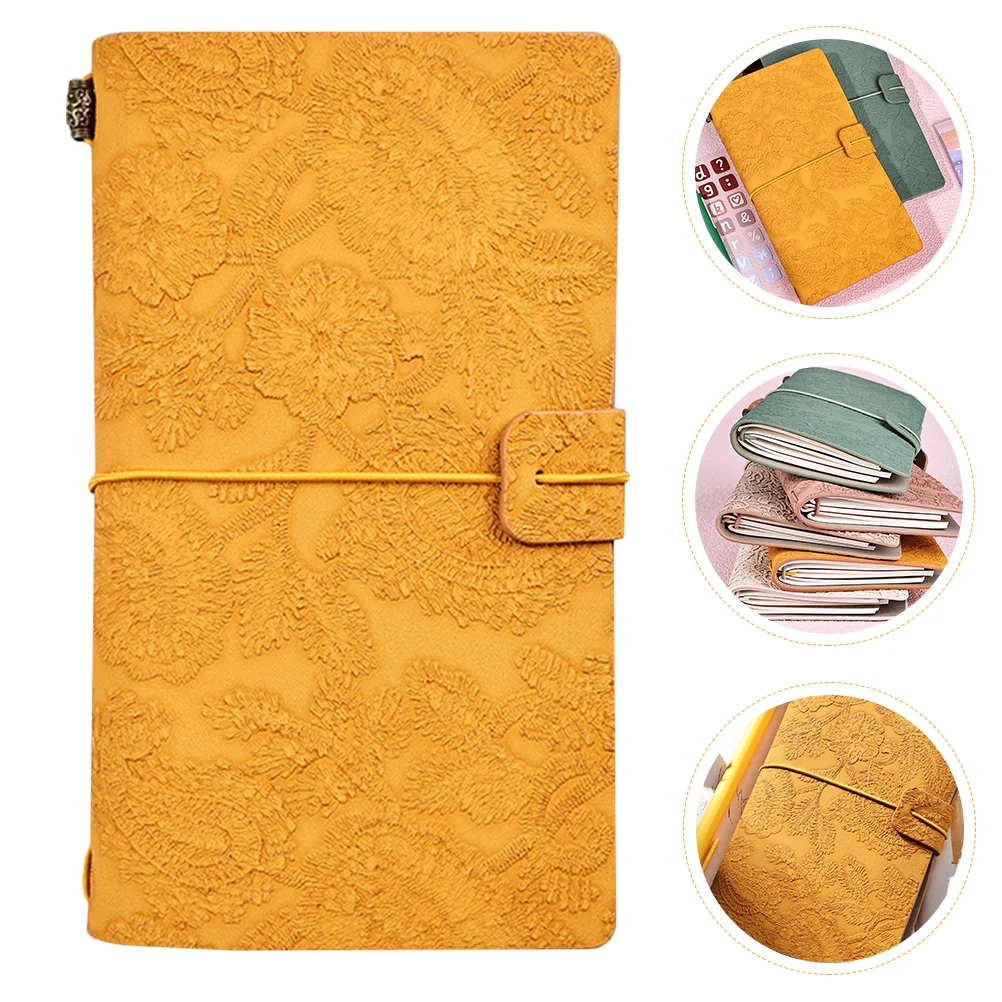 

Retro Notebook Students Supplies Notepads Diary with Cover The Embossment Journal Girls Scrapbooks