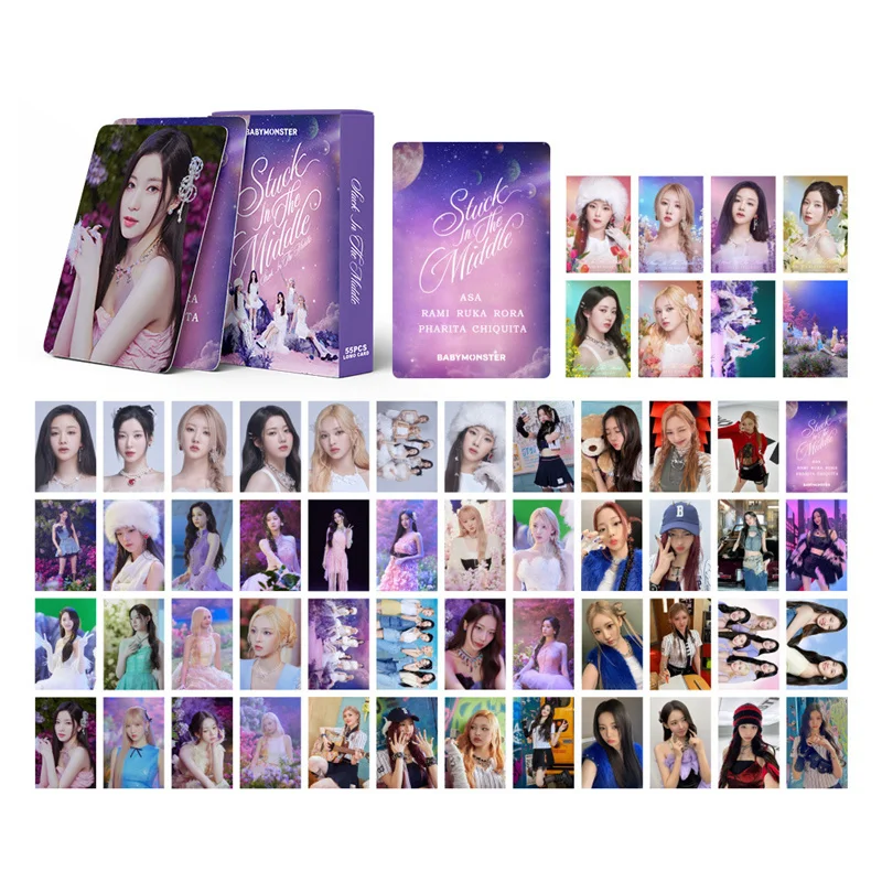 55pcs/set BABYMONSTER New Album LOMO Card REALLY LIKE YOU Concert