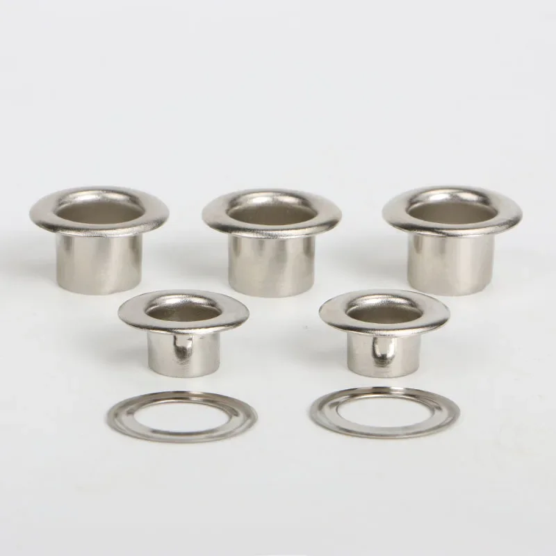 Metal High Grommet Eyelets with Washer Shoes Assortment Kit Hole Self Backing Eyelet for Bead Cores Clothes Bag Paper 100 set