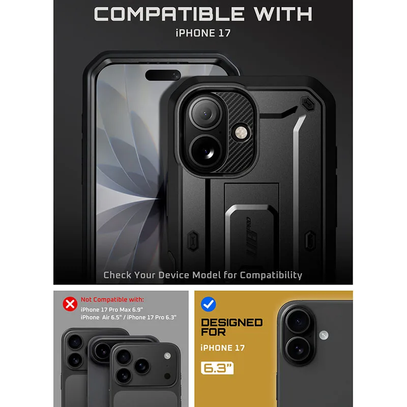 SUPCASE For iPhone 17 Case 6.3" (2025) UB Pro Custodia per telefono robusta e resistente per tutto il corpo con protezione per l - Image 2