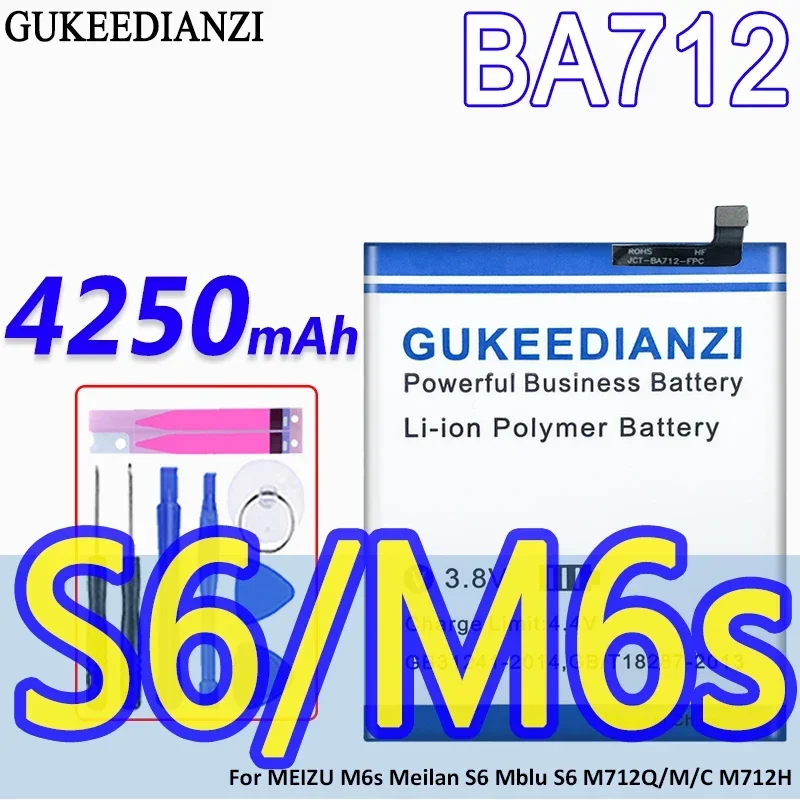 

GUKEEDIANZI BA712 4250mAh High Capacity Battery For MEIZU M6s for Meilan S6 M712Q/M/C M712H