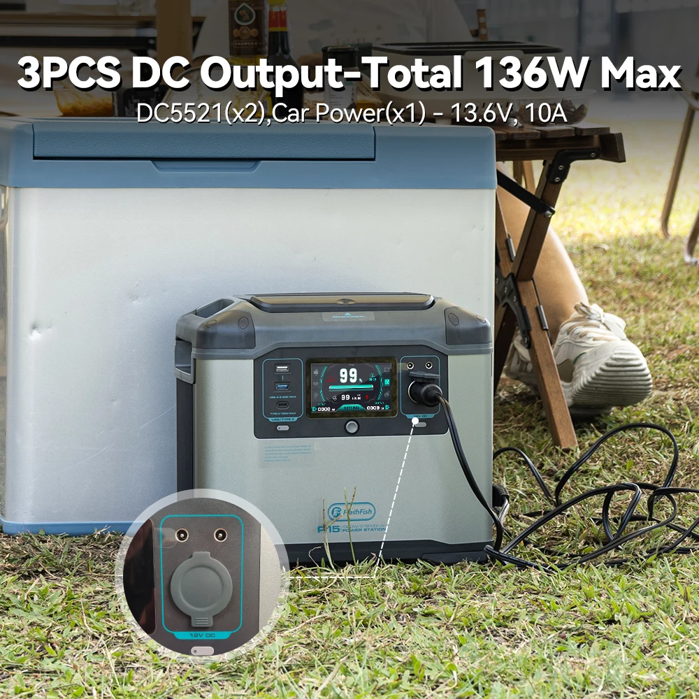 FF Flashfish Solar Generator 230V 1500W Portable Power Station 1008Wh 280000mAh/3.6V for Home Emergency Battery Backup Outdoor 4