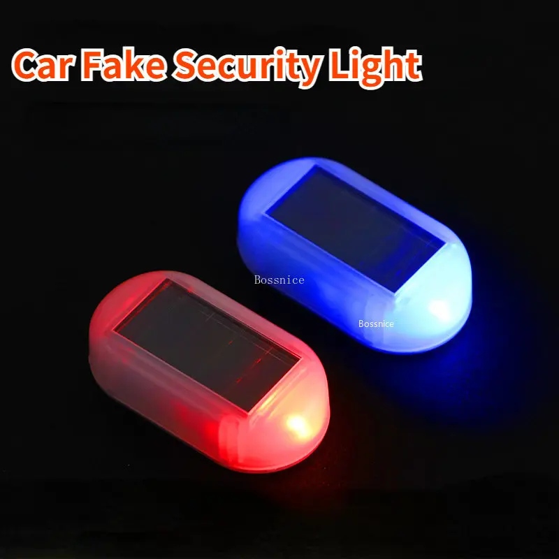 Fausse lumière de sécurité pour voiture, à énergie solaire, fausse alarme  factice sans fil, avertissement antivol, lampe d'avertissement LED  clignotante - AliExpress