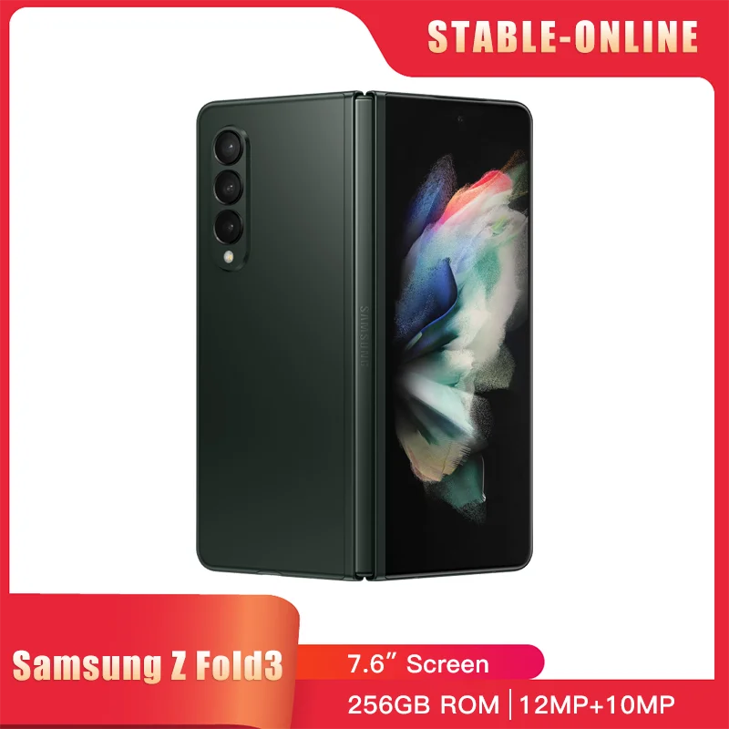 

Original 90%New Samsung Galaxy Z Fold3 F926U 5G Mobile Phone 7.6" 12GB RAM 256GB ROM NFC Foldable Octa-Core Android CellPhone