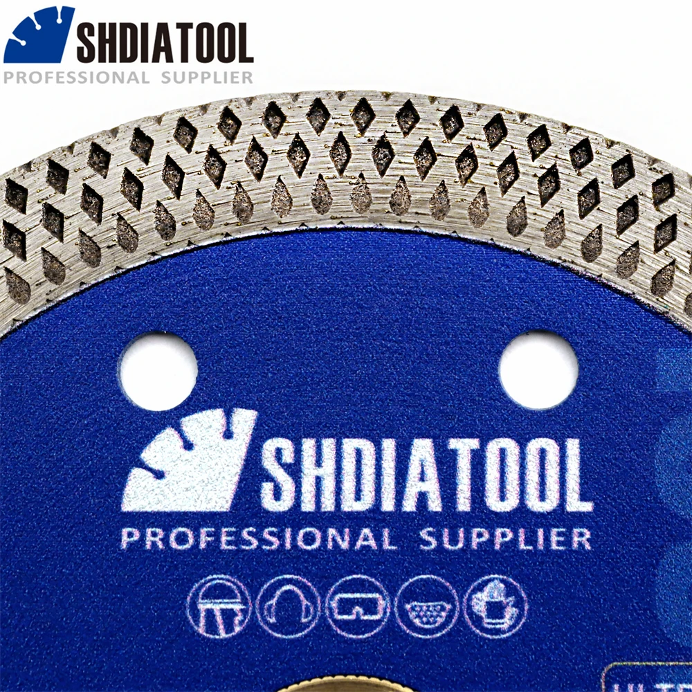 SHDIATOOL 1pc 4/4,5/5 zoll Mesh Trennscheibe Super Dünne Granit Marmor Turbo Klinge Porzellan Fliesen Winkel Grinder Keramik – Detail 7
