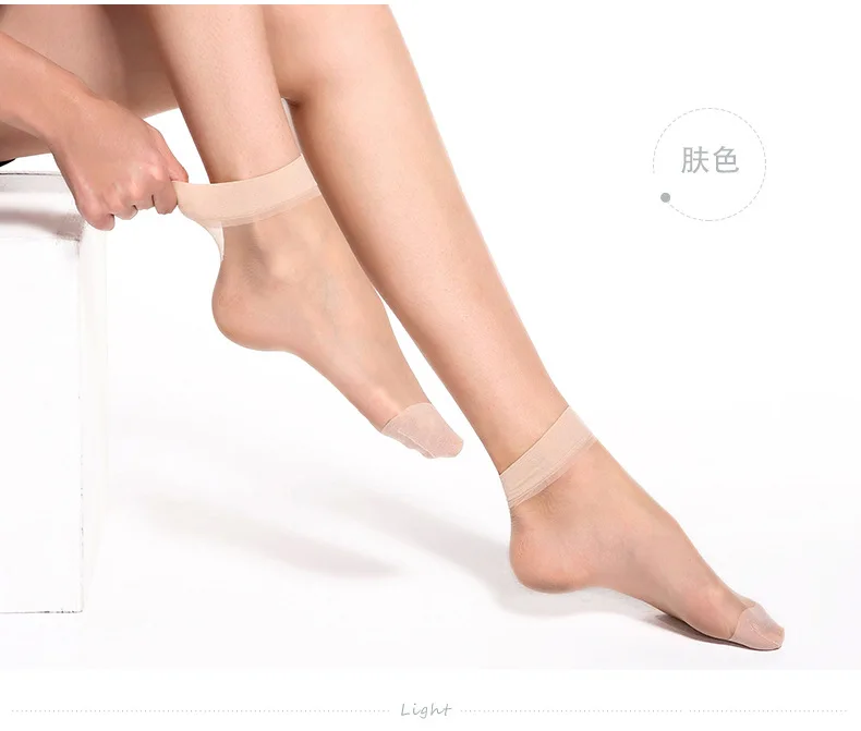 Transparent Summer Socks - 30 Pairs Ultrathin Ankle Meias for Women