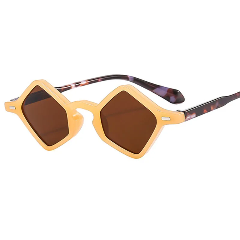 

Солнечные очки Oulylan в винтажном стиле для мужчин и женщин, многоугольные квадратные солнцезащитные аксессуары с забавными геометрическими нестандартными линзами Y2K, в стиле ретро/панк, UV400