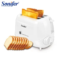 1Pcs Plug Type Sonifer Toaster Sf-6006 2 Pieces Cool Touch Toaster Variable Digital Brown Control with Stop Function Medium Cycle Automatic Pop-Up and Automatic Sliding Debris Tray Clean and Clean 1