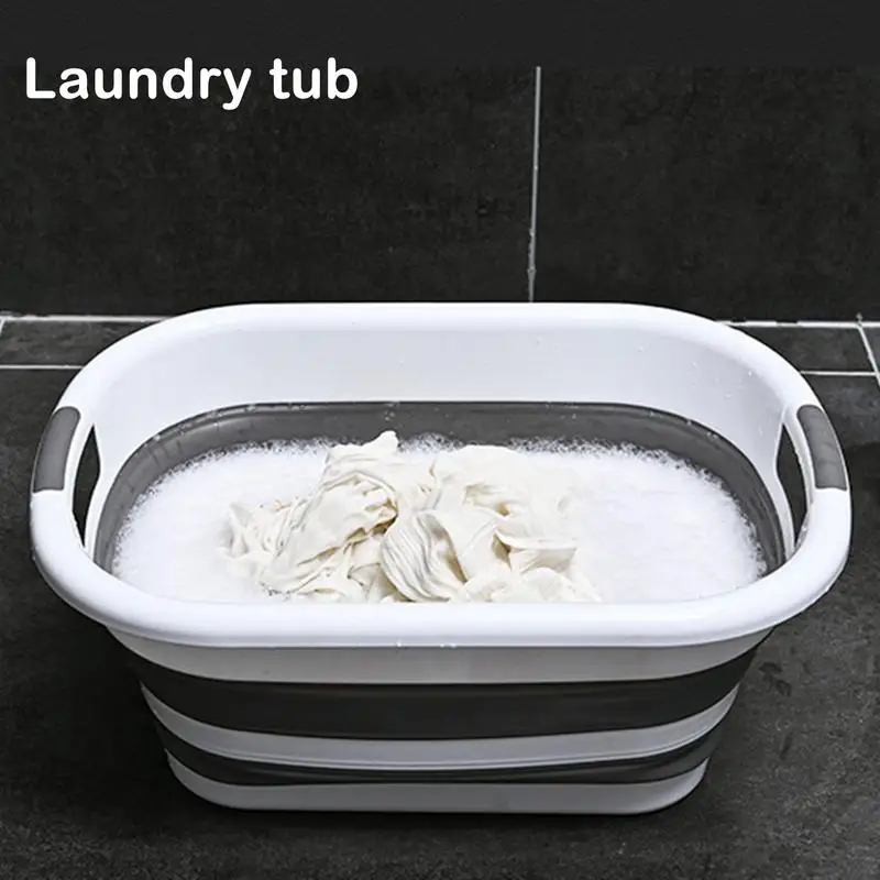 Portable Folding Basin Car Wash Bucket Household 40L Clean Bucket Bathroom Storage Basket For Washing Fishing Camping Basin