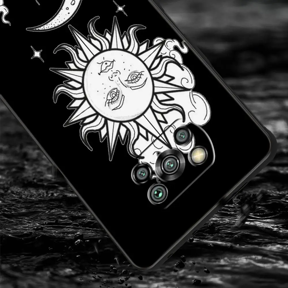 Sun Moon Angel Eyes Artistic Phone Case - Elegant and Durable Design