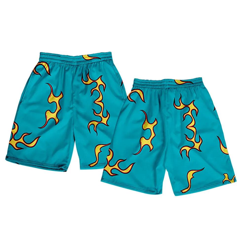 The Creator Golf Fire Flame Summer Breeches Shorts Casual Bermudas 3D Men Boardshorts Homme Brand Clothing Beach Shorts 3